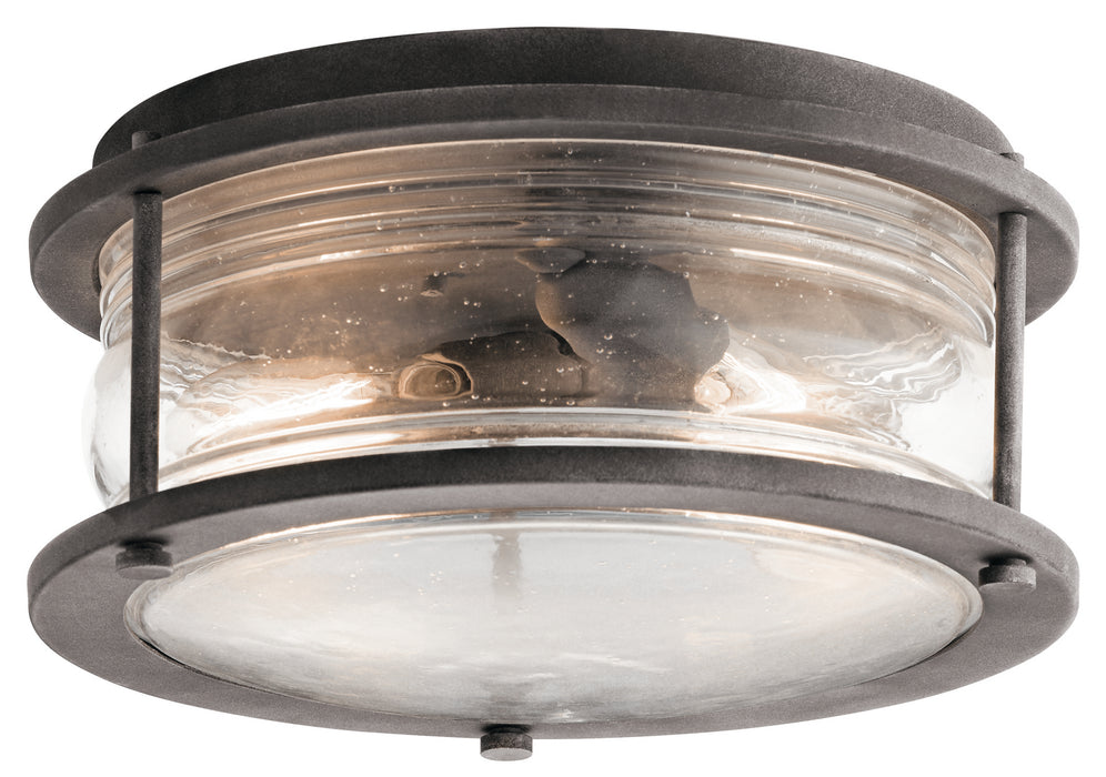 Myhouse Lighting Kichler - 49669WZC - Two Light Outdoor Ceiling Mount - Ashland Bay - Weathered Zinc