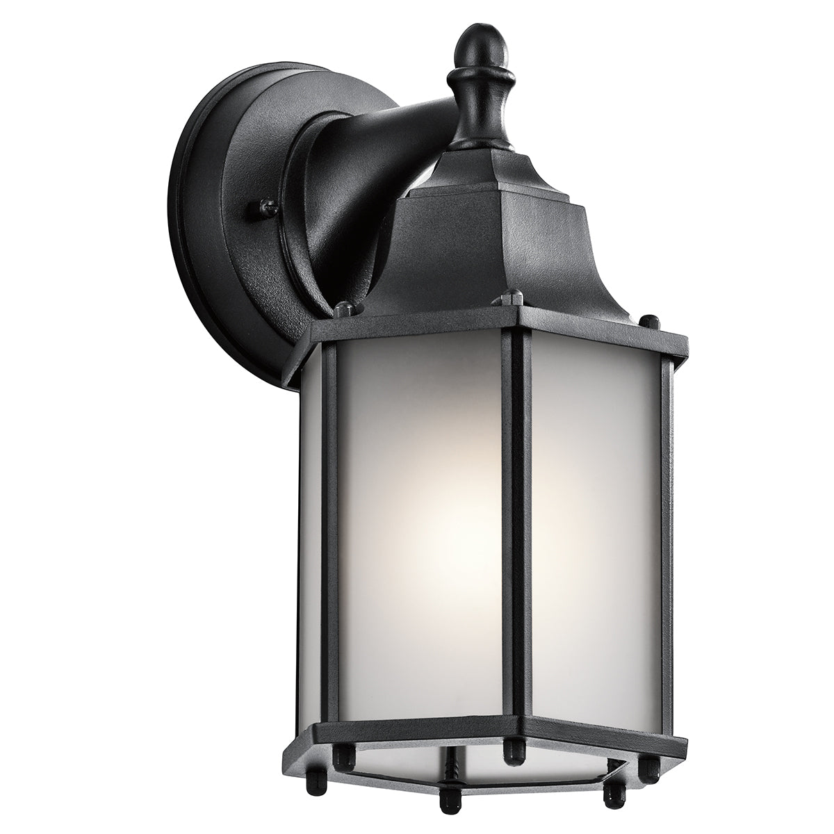 Myhouse Lighting Kichler - 9774BKS - One Light Outdoor Wall Mount - Chesapeake - Black