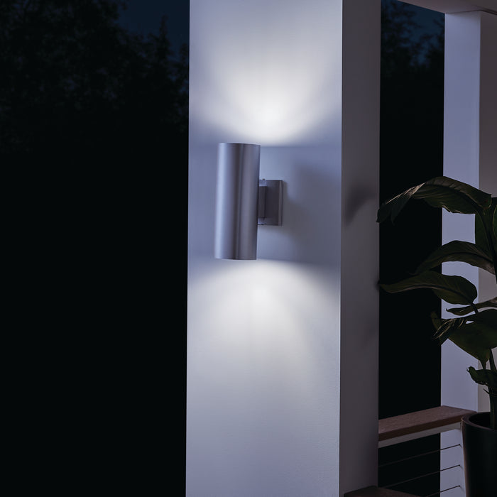 Myhouse Lighting Kichler - 9244BA - Two Light Outdoor Wall Mount - No Family - Brushed Aluminum