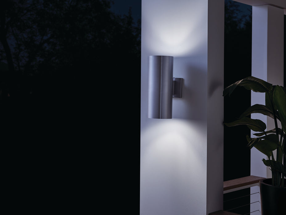 Myhouse Lighting Kichler - 9246BA - Two Light Outdoor Wall Mount - No Family - Brushed Aluminum