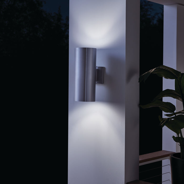 Myhouse Lighting Kichler - 9246BA - Two Light Outdoor Wall Mount - No Family - Brushed Aluminum