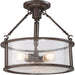 Myhouse Lighting Quoizel - BCN1716WT - Three Light Semi-Flush Mount - Buchanan - Western Bronze