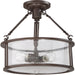 Myhouse Lighting Quoizel - BCN1716WT - Three Light Semi-Flush Mount - Buchanan - Western Bronze