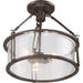 Myhouse Lighting Quoizel - BCN1716WT - Three Light Semi-Flush Mount - Buchanan - Western Bronze