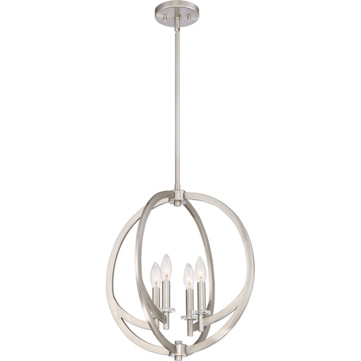 Myhouse Lighting Quoizel - ON2818BN - Four Light Pendant - Orion - Brushed Nickel