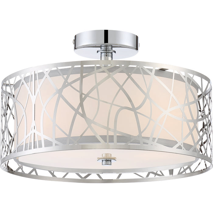 Myhouse Lighting Quoizel - PCAE1715C - Three Light Semi-Flush Mount - Abode - Polished Chrome