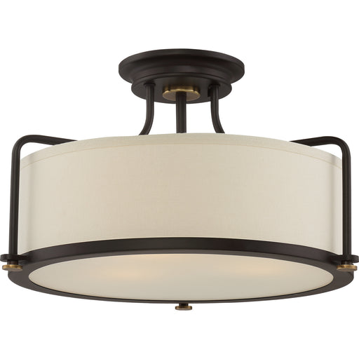 Myhouse Lighting Quoizel - QF1715WT - Three Light Semi-Flush Mount - Calvary - Western Bronze