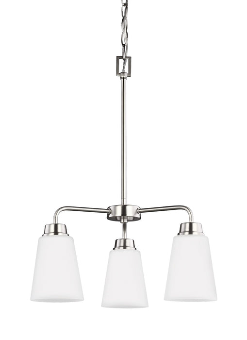 Myhouse Lighting Generation Lighting - 3115203-962 - Three Light Chandelier - Kerrville - Brushed Nickel