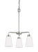 Myhouse Lighting Generation Lighting - 3115203-962 - Three Light Chandelier - Kerrville - Brushed Nickel