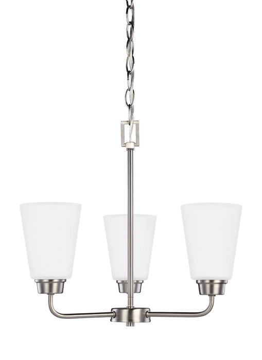 Myhouse Lighting Generation Lighting - 3115203-962 - Three Light Chandelier - Kerrville - Brushed Nickel