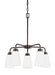 Myhouse Lighting Generation Lighting - 3115205-710 - Five Light Chandelier - Kerrville - Bronze