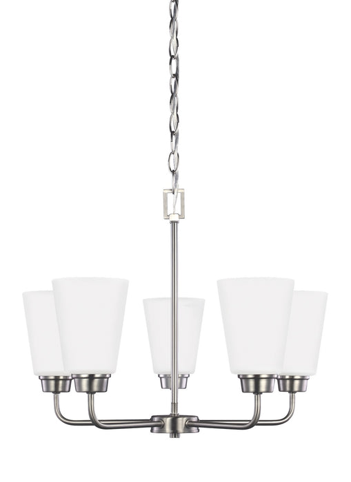 Myhouse Lighting Generation Lighting - 3115205-962 - Five Light Chandelier - Kerrville - Brushed Nickel