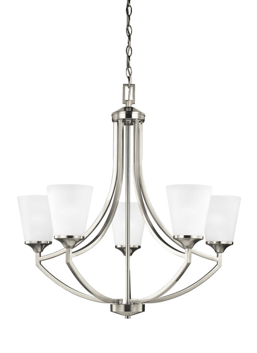 Myhouse Lighting Generation Lighting - 3124505-962 - Five Light Chandelier - Hanford - Brushed Nickel