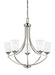 Myhouse Lighting Generation Lighting - 3124505-962 - Five Light Chandelier - Hanford - Brushed Nickel