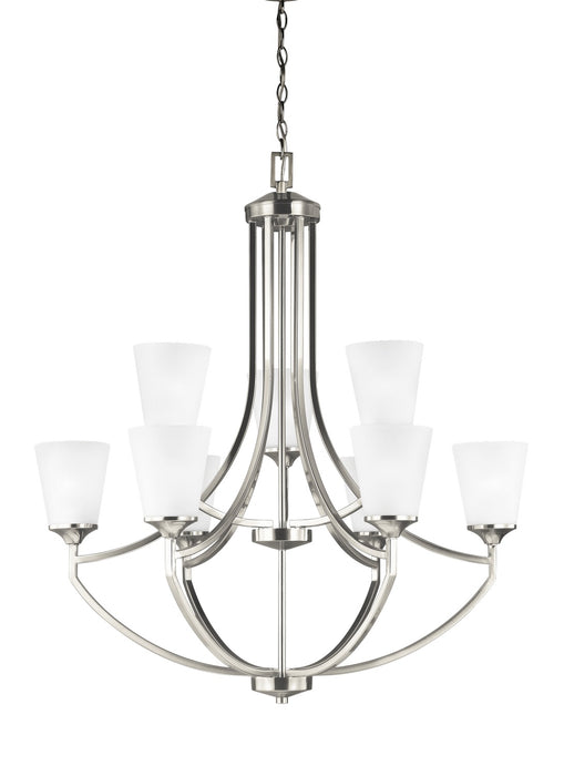 Myhouse Lighting Generation Lighting - 3124509-962 - Nine Light Chandelier - Hanford - Brushed Nickel