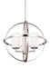 Myhouse Lighting Generation Lighting - 3124603-962 - Three Light Chandelier - Alturas - Brushed Nickel