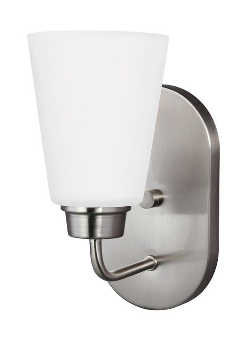 Myhouse Lighting Generation Lighting - 4115201-962 - One Light Wall / Bath Sconce - Kerrville - Brushed Nickel