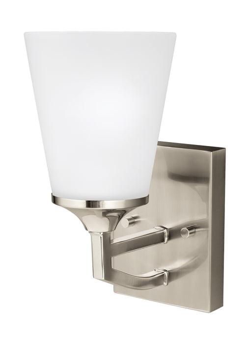 Myhouse Lighting Generation Lighting - 4124501-962 - One Light Wall / Bath Sconce - Hanford - Brushed Nickel