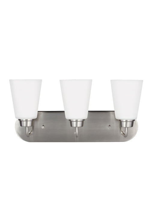 Myhouse Lighting Generation Lighting - 4415203-962 - Three Light Wall / Bath - Kerrville - Brushed Nickel