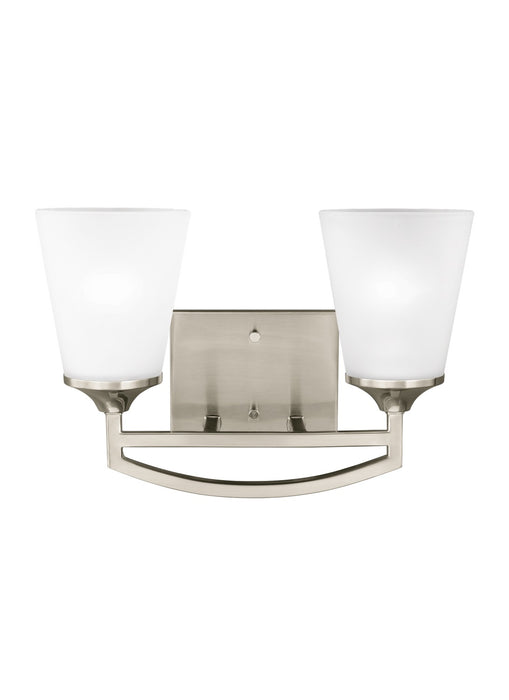 Myhouse Lighting Generation Lighting - 4424502-962 - Two Light Wall / Bath - Hanford - Brushed Nickel