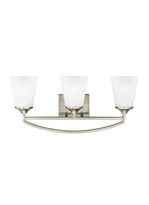 Myhouse Lighting Generation Lighting - 4424503-962 - Three Light Wall / Bath - Hanford - Brushed Nickel