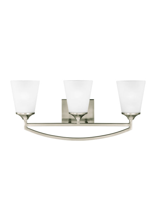 Myhouse Lighting Generation Lighting - 4424503-962 - Three Light Wall / Bath - Hanford - Brushed Nickel