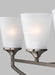 Myhouse Lighting Generation Lighting - 4424504-962 - Four Light Wall / Bath - Hanford - Brushed Nickel