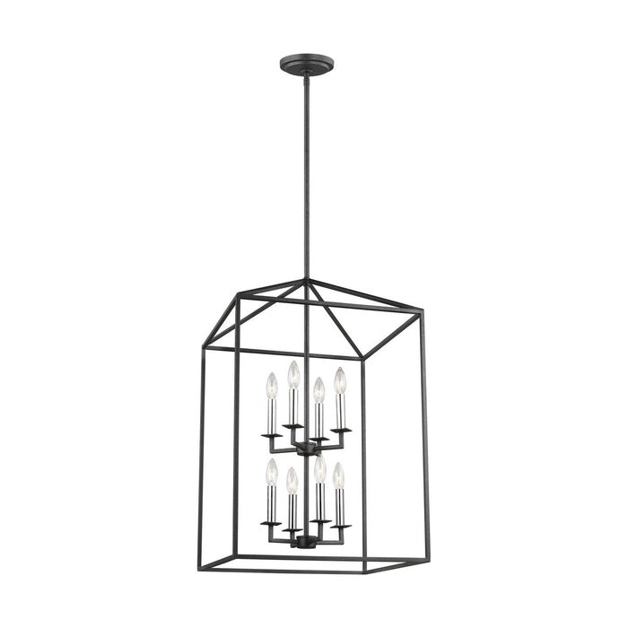 Myhouse Lighting Generation Lighting - 5115008-112 - Eight Light Hall / Foyer - Perryton - Midnight Black