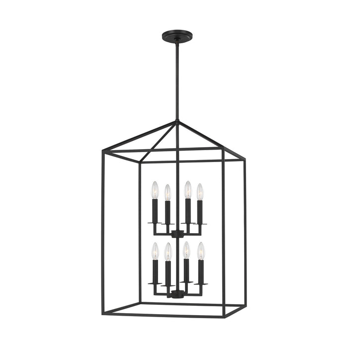 Myhouse Lighting Generation Lighting - 5115008-112 - Eight Light Hall / Foyer - Perryton - Midnight Black