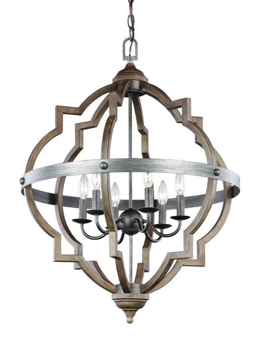 Myhouse Lighting Generation Lighting - 5124906-846 - Six Light Hall / Foyer Pendant - Socorro - Stardust