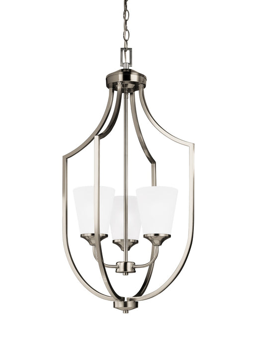 Myhouse Lighting Generation Lighting - 5224503-962 - Three Light Hall / Foyer Pendant - Hanford - Brushed Nickel