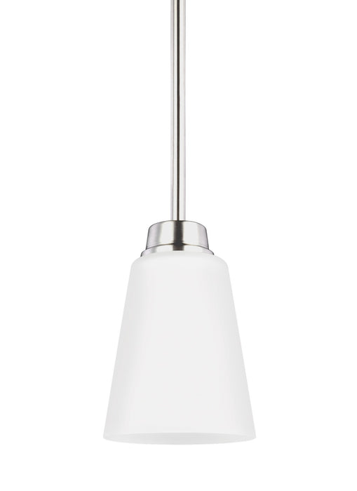 Myhouse Lighting Generation Lighting - 6115201-962 - One Light Mini-Pendant - Kerrville - Brushed Nickel