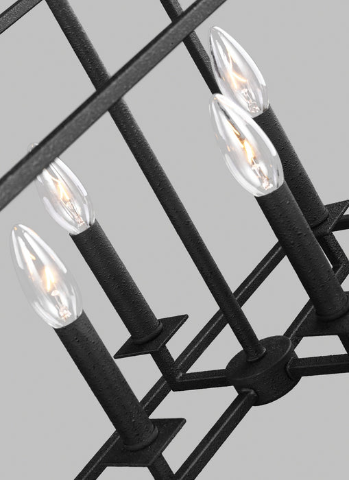 Myhouse Lighting Generation Lighting - 6615008-112 - Eight Light Island Pendant - Perryton - Midnight Black