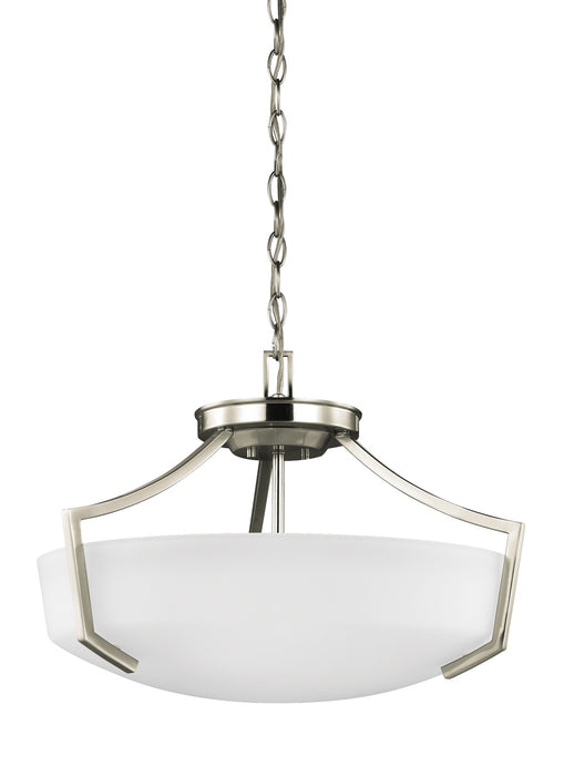 Myhouse Lighting Generation Lighting - 7724503-962 - Three Light Semi-Flush Convertible Pendant - Hanford - Brushed Nickel