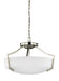 Myhouse Lighting Generation Lighting - 7724503-962 - Three Light Semi-Flush Convertible Pendant - Hanford - Brushed Nickel