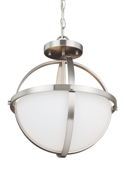 Myhouse Lighting Generation Lighting - 7724602-962 - Two Light Semi-Flush Convertible Pendant - Alturas - Brushed Nickel