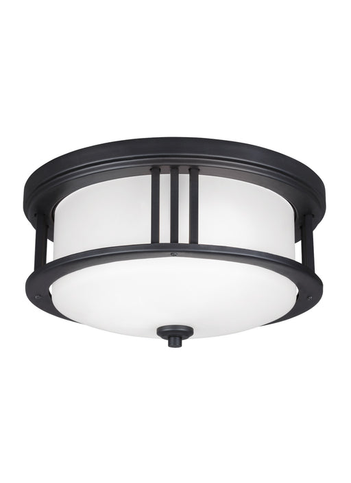 Myhouse Lighting Generation Lighting - 7847902-12 - Two Light Outdoor Flush Mount - Crowell - Black