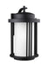 Myhouse Lighting Generation Lighting - 8847901-12 - One Light Outdoor Wall Lantern - Crowell - Black