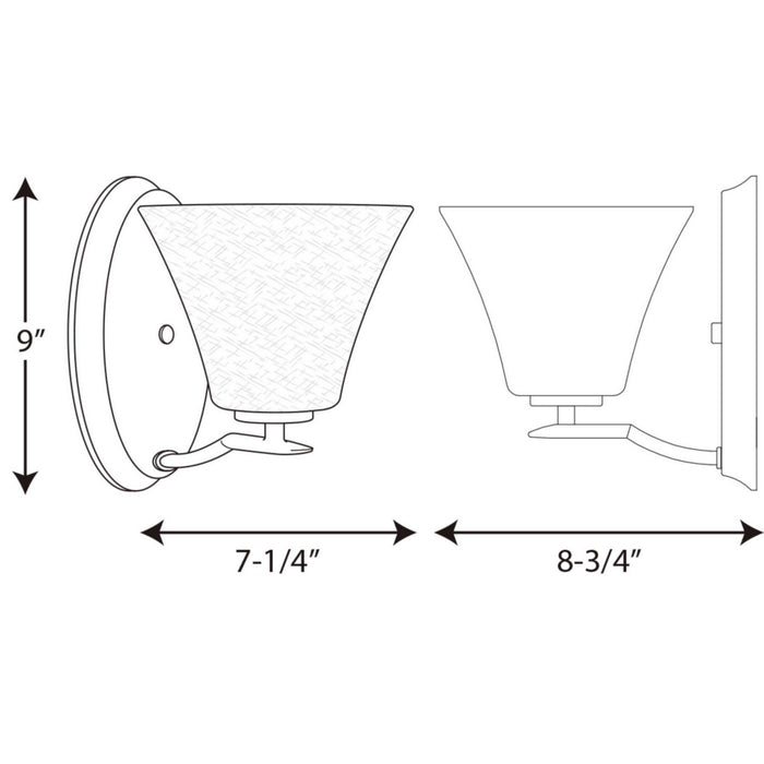 Myhouse Lighting Progress Lighting - P2004-20W - One Light Bath Bracket - Bravo - Antique Bronze