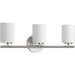Myhouse Lighting Progress Lighting - P2159-09 - Three Light Bath Bracket - Replay - Brushed Nickel