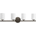 Myhouse Lighting Progress Lighting - P2160-20 - Four Light Bath Bracket - Replay - Antique Bronze