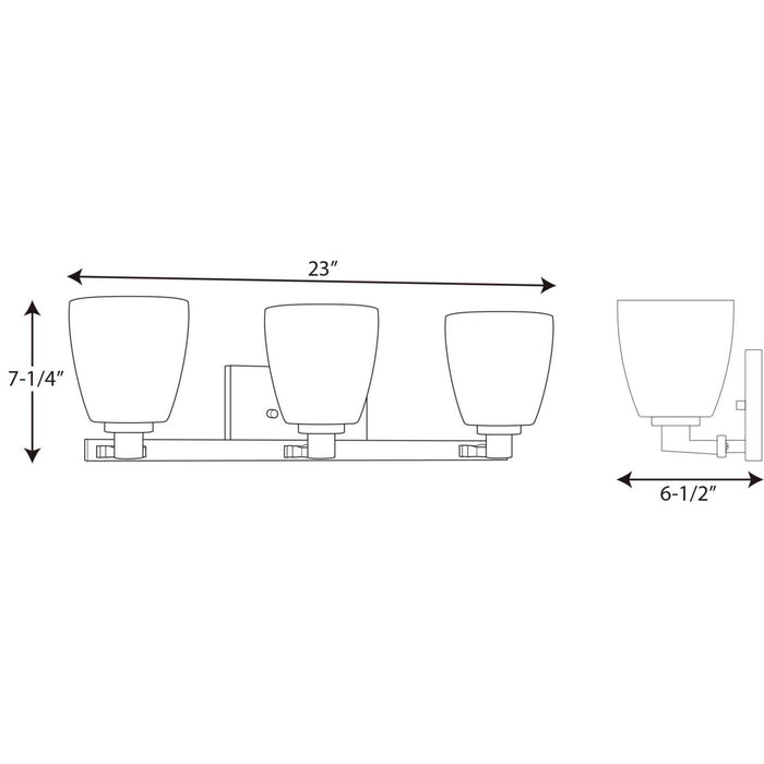 Myhouse Lighting Progress Lighting - P2167-15 - Three Light Bath Bracket - Fleet - Polished Chrome