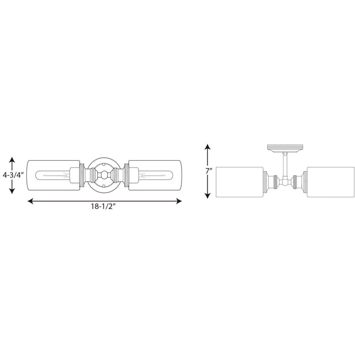 Myhouse Lighting Progress Lighting - P2809-81 - Two Light Bath Bracket - Archives - Antique Nickel