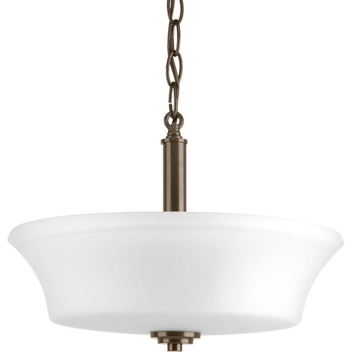 Myhouse Lighting Progress Lighting - P3644-20 - Two Light Semi-Flush Convertible - Cascadia - Antique Bronze