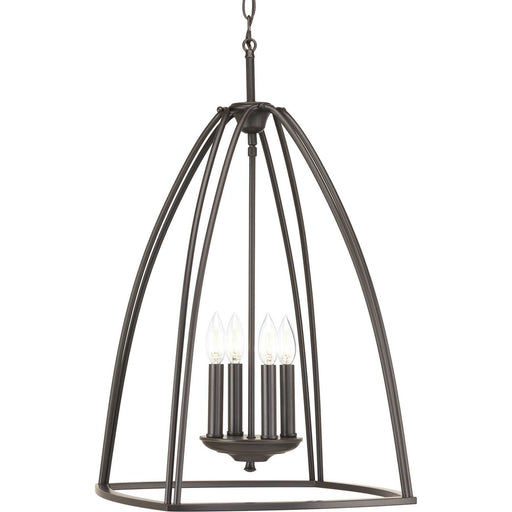 Myhouse Lighting Progress Lighting - P3787-20 - Four Light Foyer Pendant - Tally - Antique Bronze