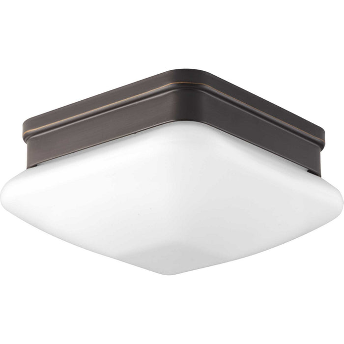 Myhouse Lighting Progress Lighting - P3991-20 - One Light Flush Mount - Appeal - Opal - Antique Bronze