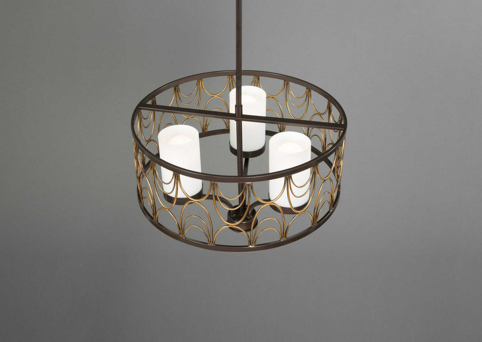 Myhouse Lighting Progress Lighting - P4699-20 - Three Light Chandelier - Cirrine - Antique Bronze