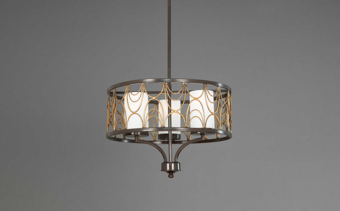 Myhouse Lighting Progress Lighting - P4699-20 - Three Light Chandelier - Cirrine - Antique Bronze