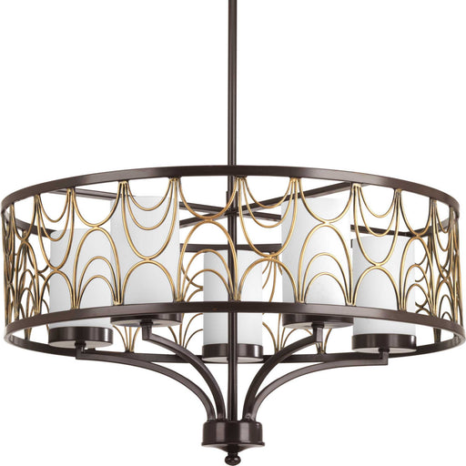 Myhouse Lighting Progress Lighting - P4700-20 - Five Light Chandelier - Cirrine - Antique Bronze