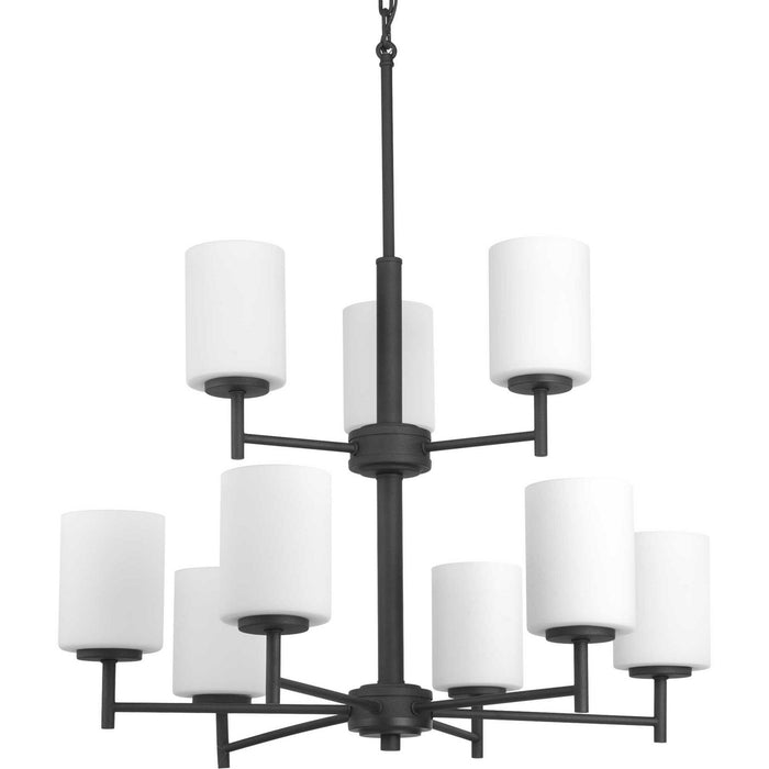 Myhouse Lighting Progress Lighting - P4726-31 - Nine Light Chandelier - Replay - Black